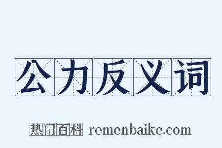 公力反义词是什么意思的图片